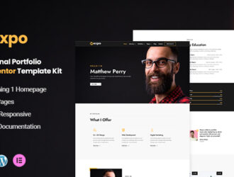 hexpo-personal-portfolio-elementor-free-template-kit